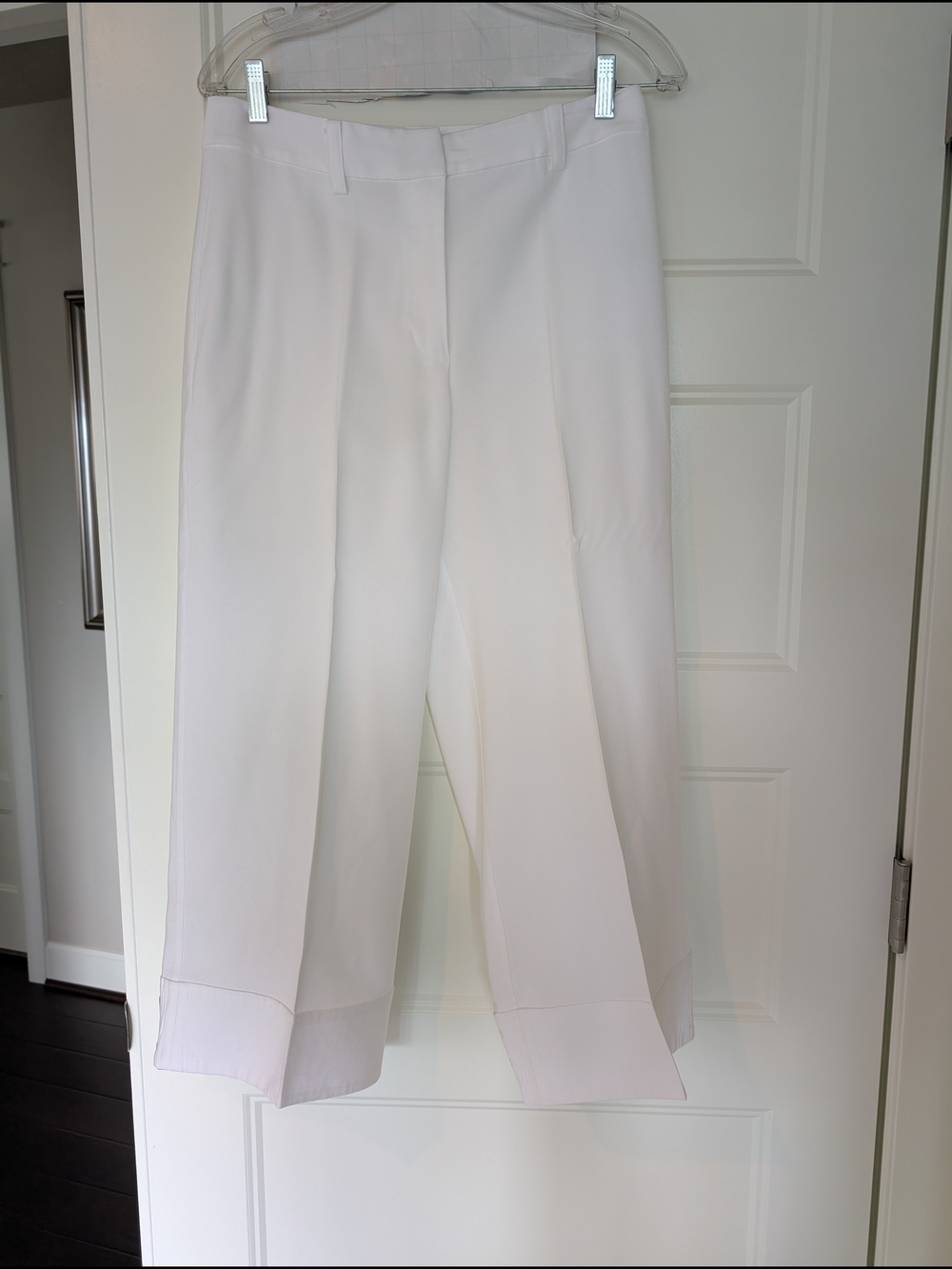 Vince Camuto White Wide-Leg Cropped Pants